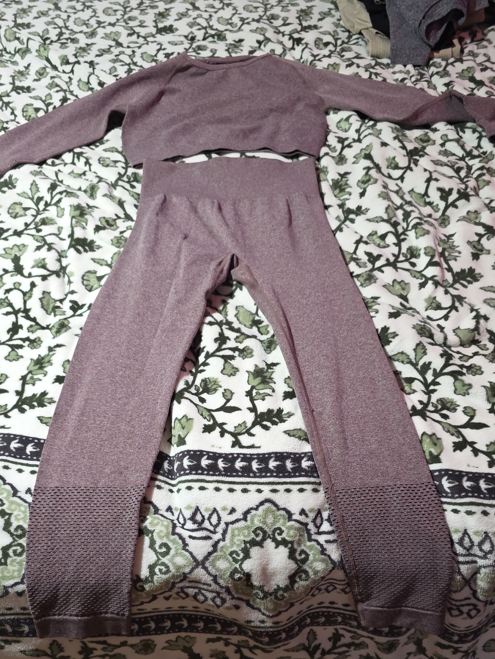 High-Waist Seamless Leggings in Dusty Mauve